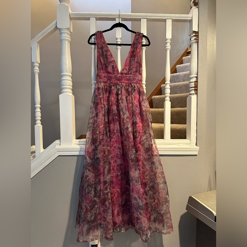 lulus colorful floral prom dress, size small- worn once!